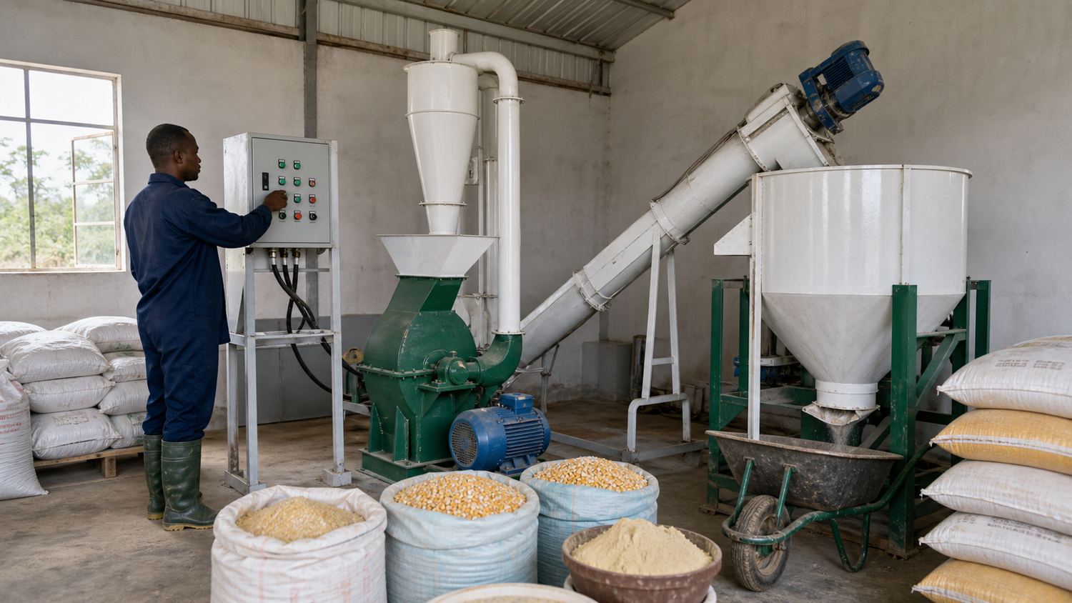 Feed machinery sourcing scene